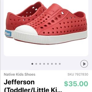 Native Jefferson Toddler Shoes - Red - size C5
